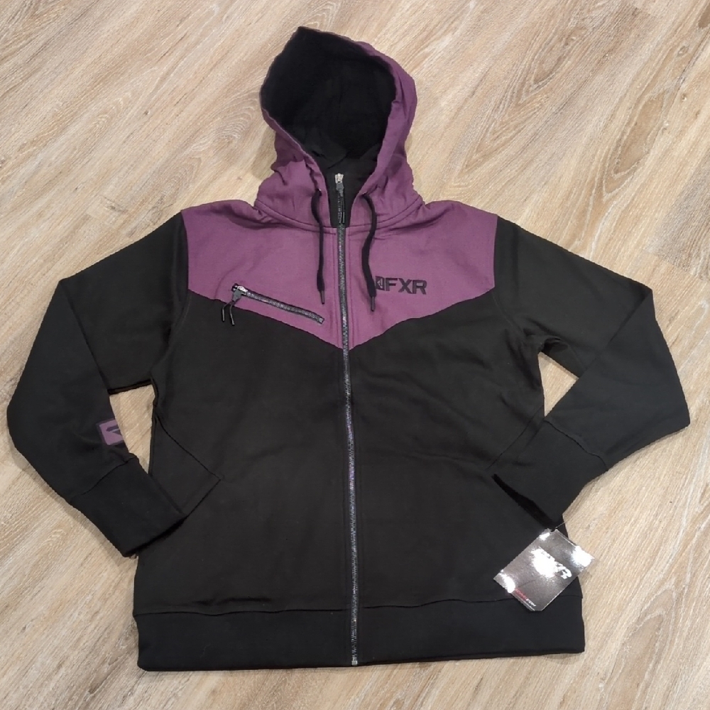 💜🖤NWT FXR Black & Purple Zip-up Hoodie jacket size 2XL💜🖤  CLOSEOUT!💜